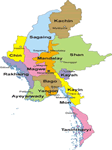 แผนที่ประเทศพม่า