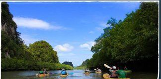 พายเรือคายัค ณ บ่อท่อ ชมถ้ำผีหัวโต