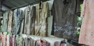 ผ้ามัดย้อมกลุ่มใบไม้ บ้านคีรีวง